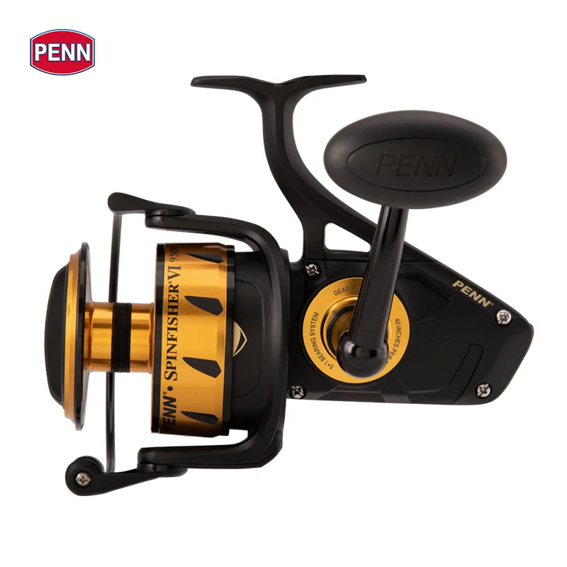 100% original penn spinfisher vi ssvi 2500-10500 corpo de metal molinete de pesca 5 + 1bb ipx5 selado design grande mar de água salgada