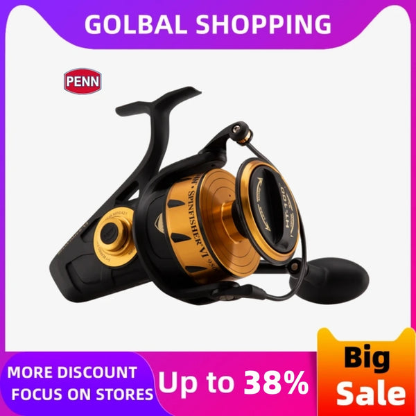 100% original penn spinfisher vi ssvi 2500-10500 corpo de metal molinete de pesca 5 + 1bb ipx5 selado design grande mar de água salgada