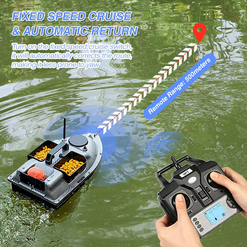 12000mah/5200mah gps pesca isca barco com 3 recipientes isca barco sem fio com função de retorno automático