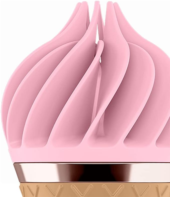 Satisfyer Sweet Treat Lay-On Clitoral Stimulator - Spinning Silicone Head, Intense Personal Massager for Stimulation of Clitoris, Nipples & Erogenous Zones - Waterproof, Rechargeable (Pink/Brown)