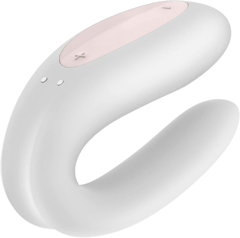 Satisfyer Double Joy Connect App | Partner Vibrator | 2 Strong Power Motors | Waterproof (IPX7) | Rechargeable Battery | Skin-Friendly Silicone (Violet)