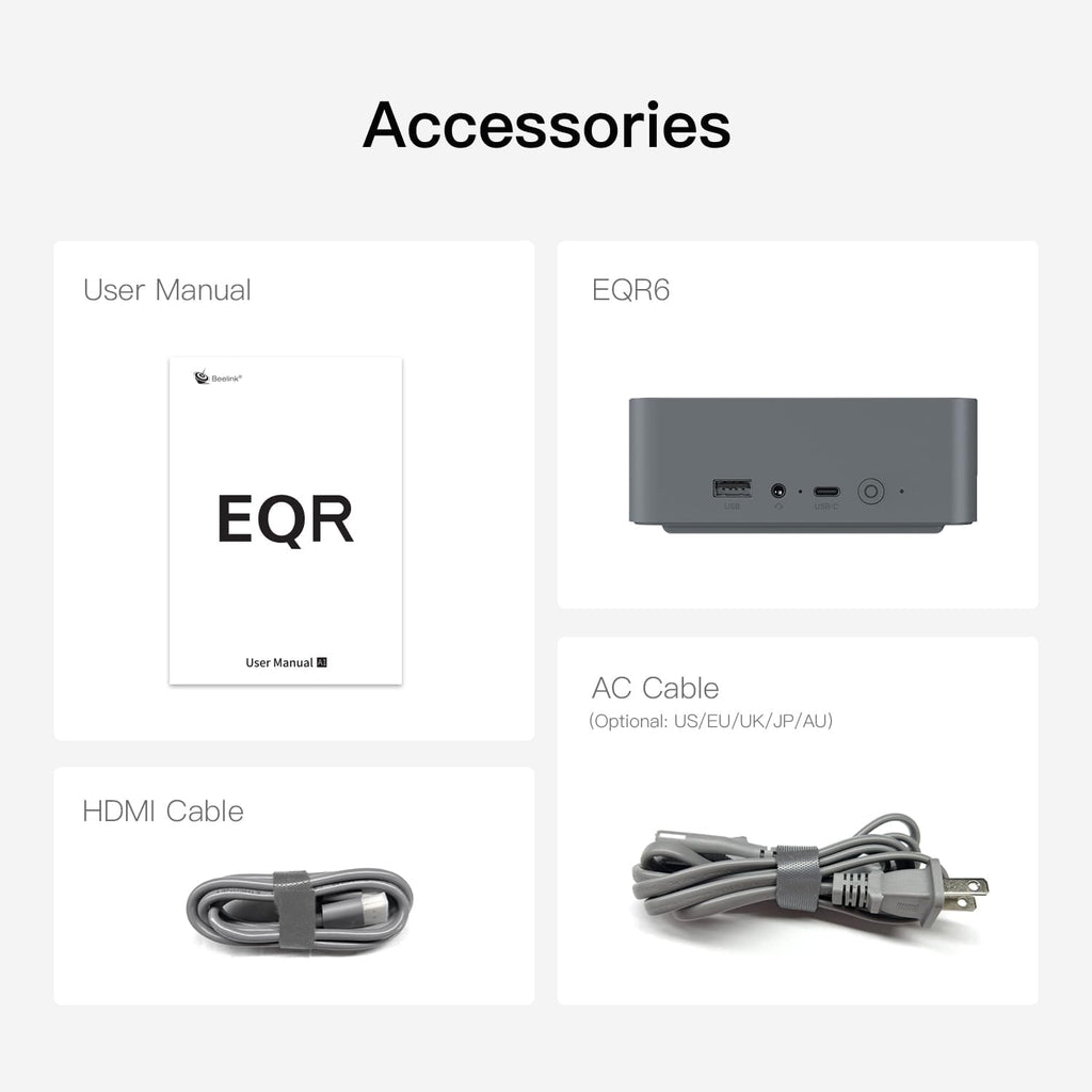 Beelink EQR6 AI Mini PC, AMD Ryzen 7 6800H(6nm, 8C/16T) up to 4.7GHz, Mini Computer 32GB LPDDR5 RAM 500GB M.2 PCIe 4.0 SSD, Micro PC 4K@60Hz Dual Display, Built-in PSU Copilot WiFi6/BT5.2/1000Mbps
