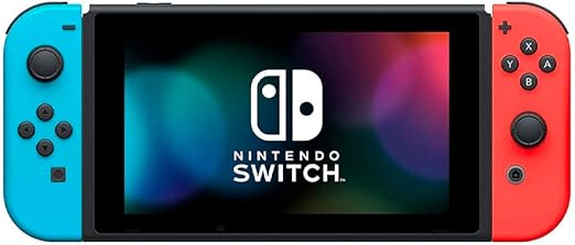 Nintendo, Console, Nintendo Switch, Nacional, V2, Portátil e Doméstico, Bateria de até 9 Horas, Inclui Joy-Con com Suporte e Alças, 1 ano de Garantia, Azul Neon e Vermelho Neon