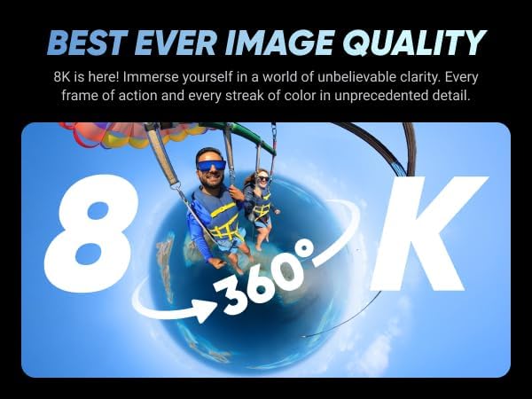 Insta360 X4 Bike Bundle - Waterproof 360 Action Camera with 1/2"" 48MP Sensors, 8K 360 HDR Video, 72MP 360 Photo, |Includes Bike Bundle, Selfie Stick, Lens Cap, Black