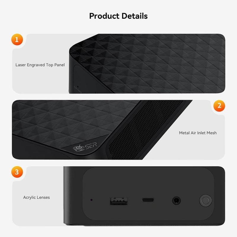 Beelink SER6 Mini PC W11 Pro, AMD Ryzen 9 6900HX(8C/16T up to 4.9GHz), 32GB DDR5 1TB NVME SSD Radeon 680M 12 core 2400 MHz WiFi 6/BT5.2 Triple Display Mini Gaming PC Computer
