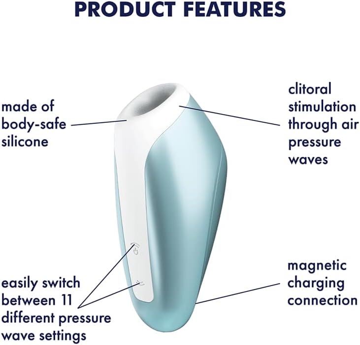 Satisfyer Love Breeze | Air Pulse Stimulator | 11 Pressure Wave Programs | Waterproof (IPX7) | Rechargeable Battery | Skin-Friendly Silicone