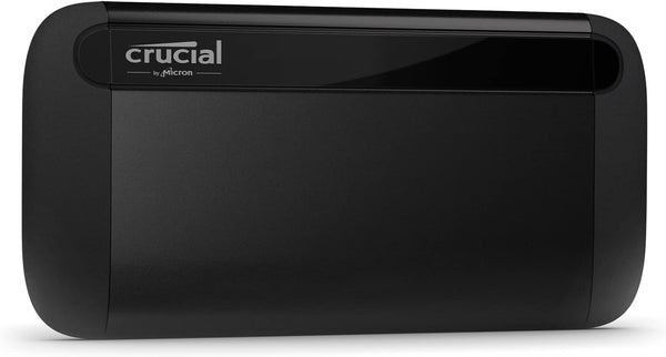 Crucial SSD portátil X8 de 2 TB – até 1050 MB/s – USB 3.2 – Unidade de estado sólido externo, USB-C, USB-A – CT2000X8SSD9, Preto, 2TB