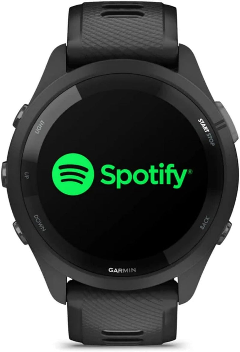 Garmin Forerunner 265 Running Smartwatch, Colorful AMOLED Display, Training Metrics and Recovery Insights, Black and Powder Gray