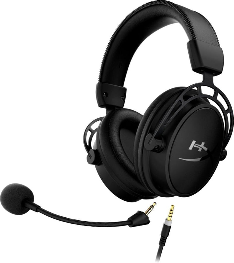 HyperX Cloud Alpha – Gaming Headset, for PC, PS4, Xbox One, Dual Chamber Drivers, Memory Foam, Soft Leatherette, Durable Aluminum Frame, Detachable Noise-Cancelling Microphone - Black