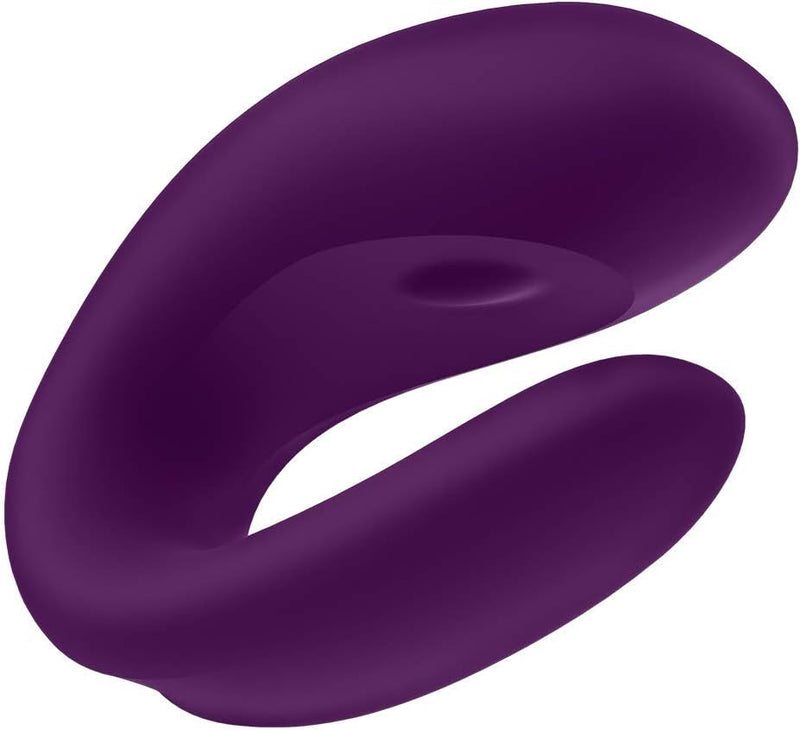 Satisfyer Double Joy Connect App | Partner Vibrator | 2 Strong Power Motors | Waterproof (IPX7) | Rechargeable Battery | Skin-Friendly Silicone (Violet)