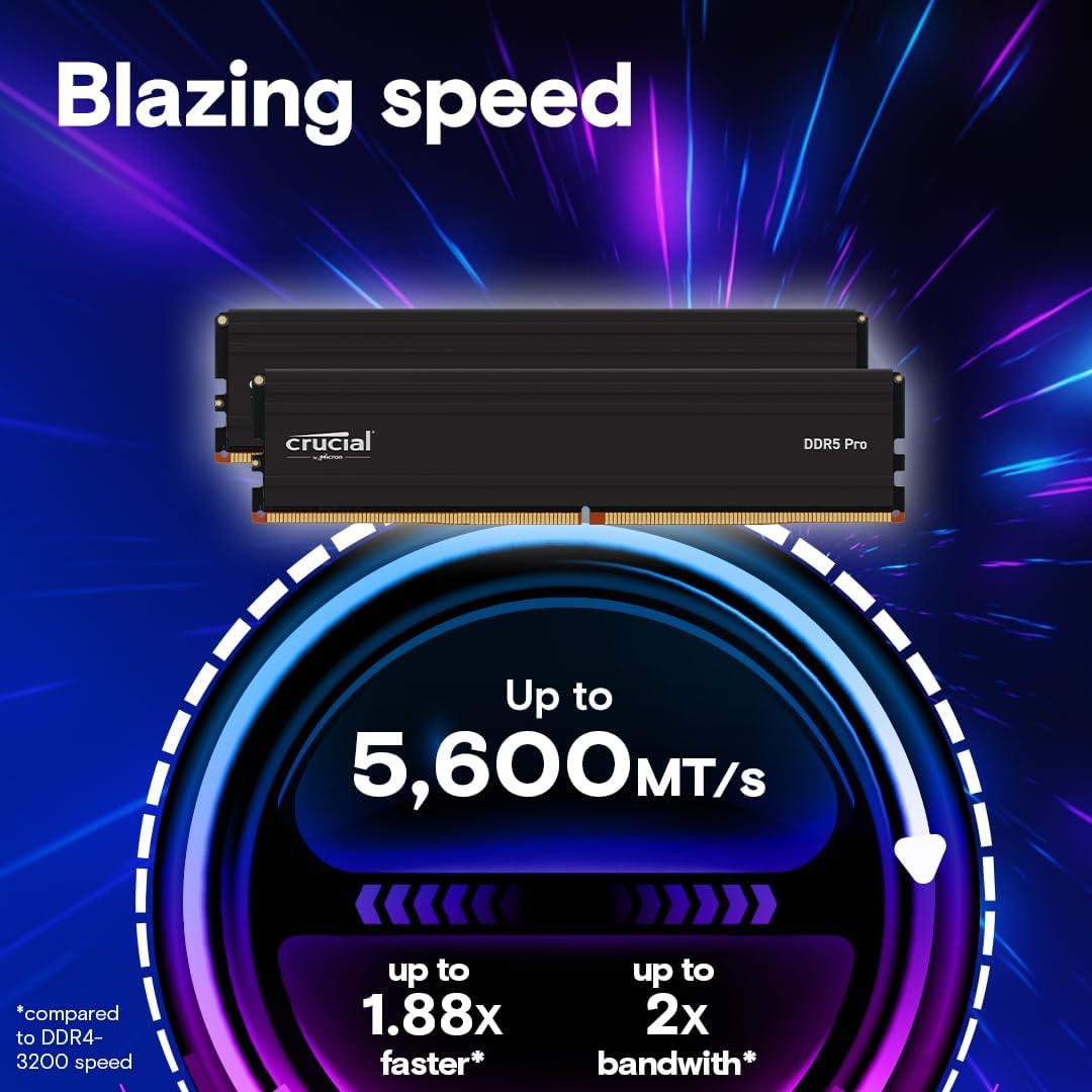 LANCER BLADE RGB DDR5 Memory D30G 6000MT/s 6400MT/s  16GB  32GB  Single Tray RAM Memory moud / 84733042 / Crucial 2x64GB 5600MHz