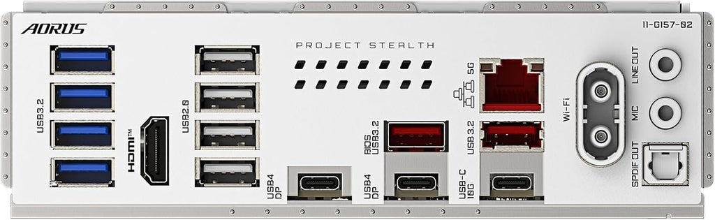 GIGABYTE X870 AORUS Stealth ICE AMD AM5 Motherboard, ATX, DDR5, 4X M.2, PCIe 5.0, 2xUSB-4,USB-C, WIFI7, 5GbE LAN, EZ-Latch