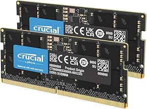 Crucial Kit de memória de laptop 5600MHz SODIMM 262 pinos, compatível com Intel Core de 13ª geração e AMD Ryzen 6000