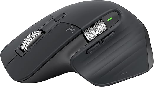 Logitech Mouse sem fio MX Master 3S edição padrão com receptor USB Logi Bolt, rolagem ultrarrápida, Ergo, 8K DPI, Track on Glass, Cliques silenciosos, USB-C, Bluetooth, Windows, Linux, Chrome