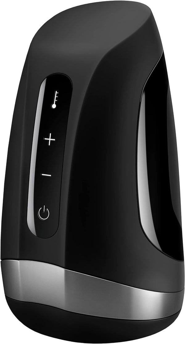 Satisfyer Men Heat Vibration | Masturbator | Vibrator | 11 Vibration Programs | Innovative warming function | Waterproof (IPX7) | Rechargeable Battery | Skin-Friendly Silicone