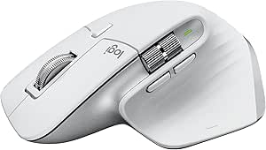 Logitech Mouse sem fio MX Master 3S edição padrão com receptor USB Logi Bolt, rolagem ultrarrápida, Ergo, 8K DPI, Track on Glass, Cliques silenciosos, USB-C, Bluetooth, Windows, Linux, Chrome