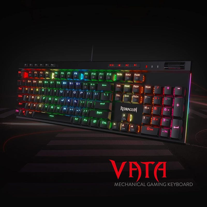 Teclado de jogos Redragon K580 VATA RGB, Blue Switch