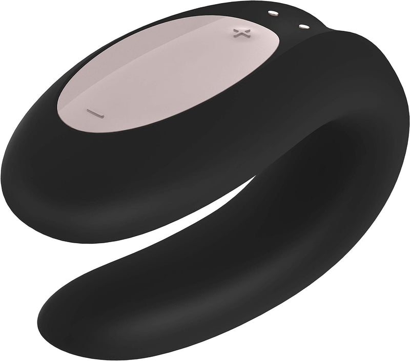 Satisfyer Double Joy Connect App | Partner Vibrator | 2 Strong Power Motors | Waterproof (IPX7) | Rechargeable Battery | Skin-Friendly Silicone (Violet)