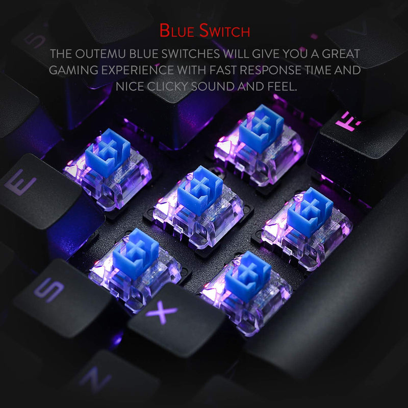 Teclado de jogos Redragon K580 VATA RGB, Blue Switch