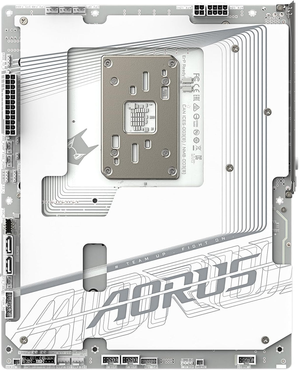 GIGABYTE X870 AORUS Stealth ICE AMD AM5 Motherboard, ATX, DDR5, 4X M.2, PCIe 5.0, 2xUSB-4,USB-C, WIFI7, 5GbE LAN, EZ-Latch