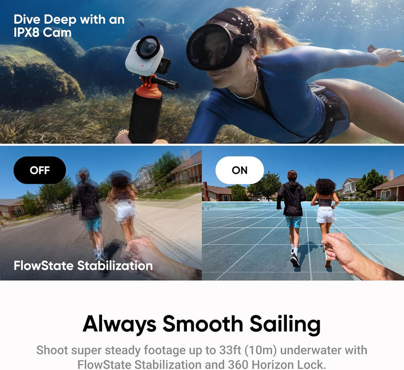 Insta360 GO Ultra Standard Bundle Midnight Black - Tiny Hands-Free 4K Cam, Lightweight & Portable, Low Light Excellence, Mount Anywhere, FlowState Stabilization, 200 Min Battery Life