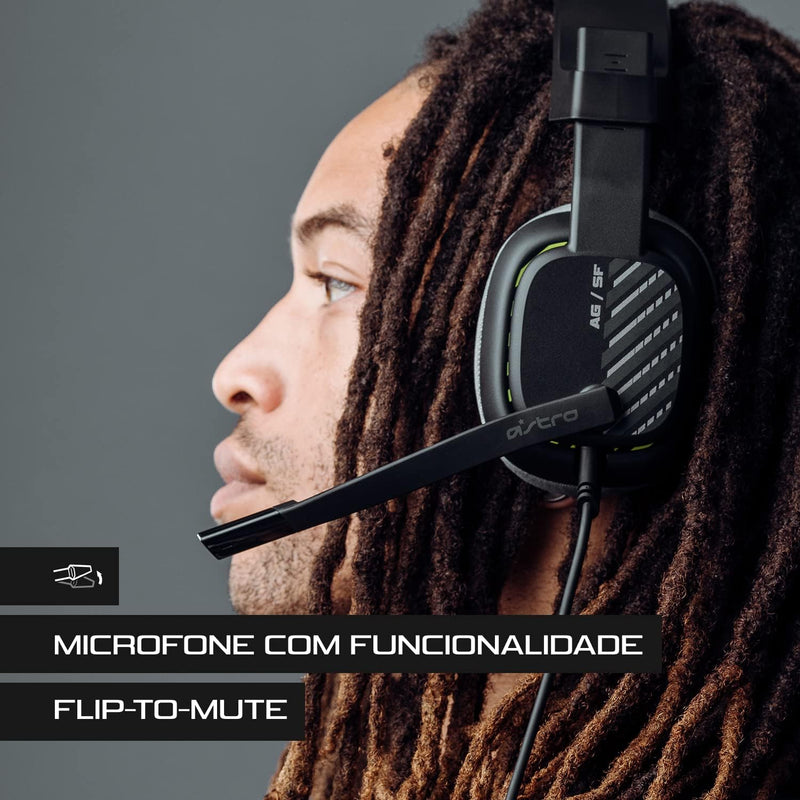 Headset Com Fio ASTRO A10 Gaming Gen 2 Com Microfone Flip-to-mute, Drivers de 32 mm, Compatível com Xbox Series X|S, Xbox One, Nintendo Switch, PC, Mac - Preto