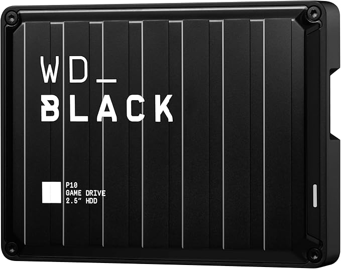 WD_BLACK Game Drive P10 de 6 TB, disco rígido externo portátil, funciona com Playstation, Xbox e PC - WDBZ7D0060BBK-WESN