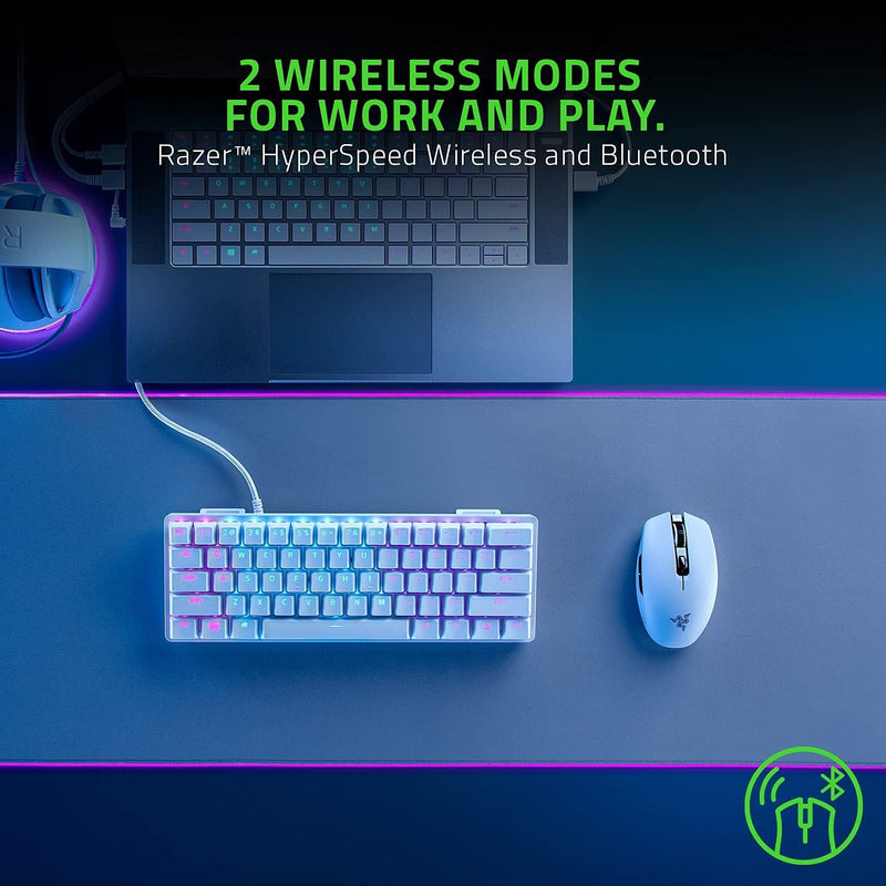 Razer Orochi V2 - Rato de jogo sem fios móvel com até 950 horas de duração da bateria (design ultra-leve, 2 modos sem fio, interruptores de rato mecânicos) Mercury