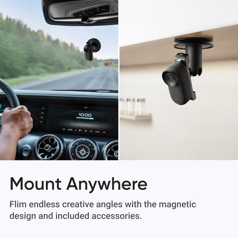 Insta360 GO 3S - 128 GB Ultimate Bundle Black 4K Tiny Portable Vlogging Camera, Hands-Free POVs, Mount Anywhere, Stabilization, 140 Min Battery Life, 10m Waterproof, Pet POV