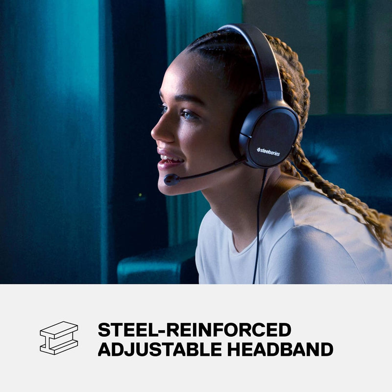 SteelSeries Arctis 1 Wired Gaming Headset – Detachable ClearCast Microphone – Lightweight Steel-Reinforced Headband – For Xbox, PC, PS5, PS4, Nintendo Switch, Mobile