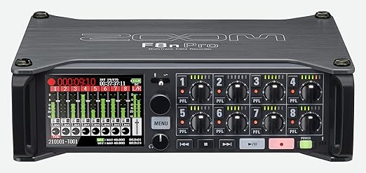 Gravador áudio profissional p/ vídeo 32bit 192kHz 10 canais 8 XLR/TRS, uso filmagem – NCM 8519.81.20