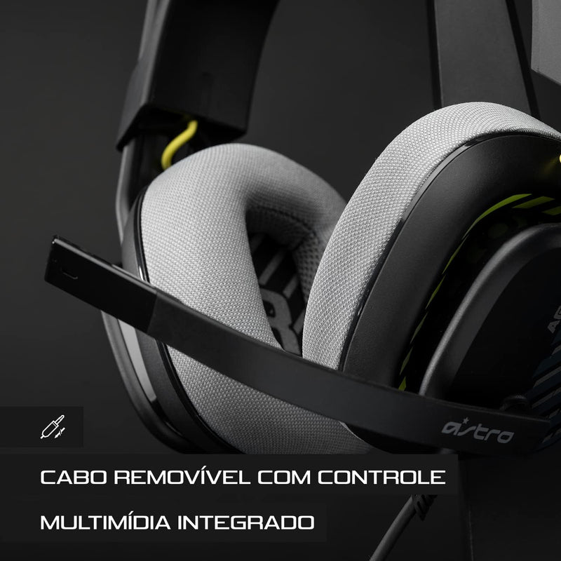 Headset Com Fio ASTRO A10 Gaming Gen 2 Com Microfone Flip-to-mute, Drivers de 32 mm, Compatível com Xbox Series X|S, Xbox One, Nintendo Switch, PC, Mac - Preto