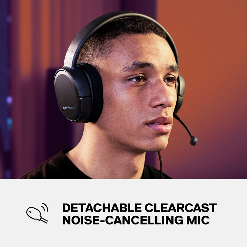 SteelSeries Arctis 1 Wired Gaming Headset – Detachable ClearCast Microphone – Lightweight Steel-Reinforced Headband – For Xbox, PC, PS5, PS4, Nintendo Switch, Mobile