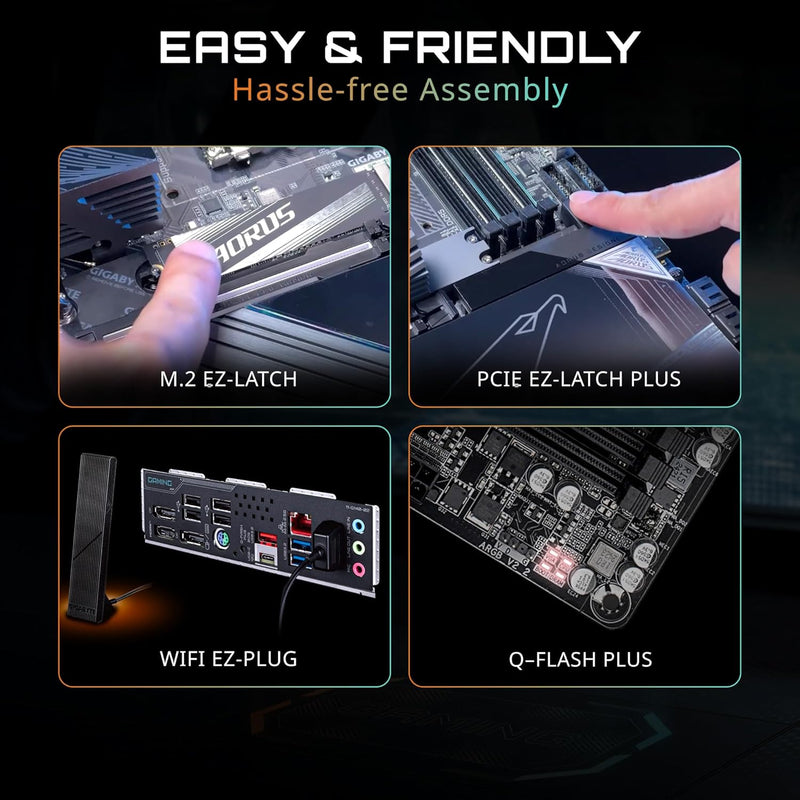 GIGABYTE B850 Gaming X WIFI6E AMD AM5 LGA 1718 Motherboard, ATX, DDR5, 3X M.2, PCIe 5.0, USB-C, WIFI6E, 2.5GbE LAN, EZ-Latch, 5-Year Warranty