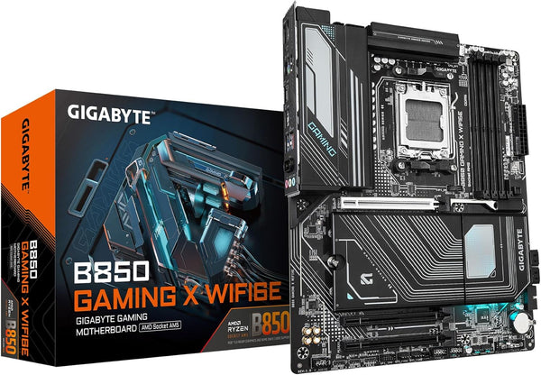 GIGABYTE B850 Gaming X WIFI6E AMD AM5 LGA 1718 Motherboard, ATX, DDR5, 3X M.2, PCIe 5.0, USB-C, WIFI6E, 2.5GbE LAN, EZ-Latch, 5-Year Warranty