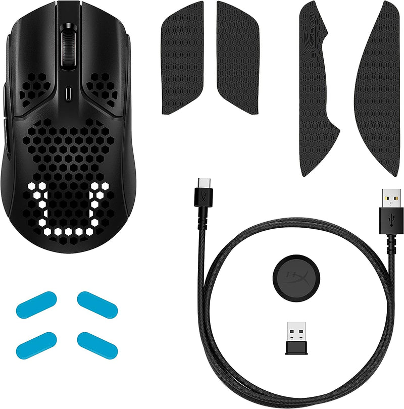 MOUSE GAMER SEM FIO HYPERX HASTE 6 BOTOES PRETO
