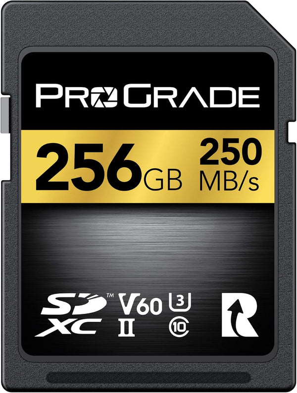 SD UHS-II 256GB Card V60 –Up to 130MB/s Write Speed and 250 MB/s Read Speed | for Professional Vloggers, Filmmakers, Photographers & Content Curators – by Prograde Digital