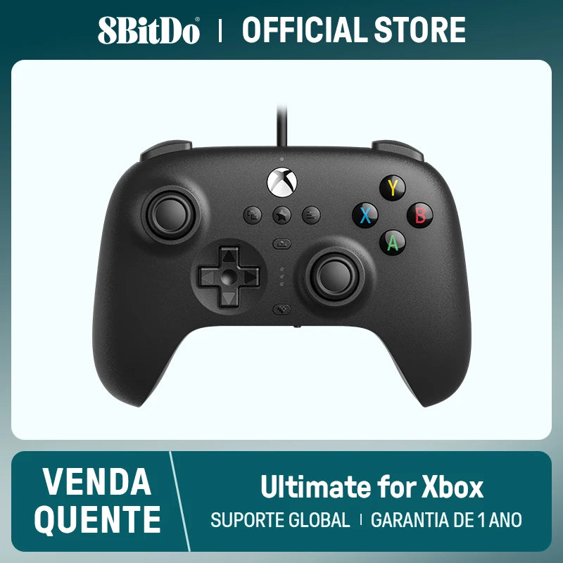 8BitDo-Controlador final com fio para Xbox Series, Série S, X, Xbox One, janelas 10, 11