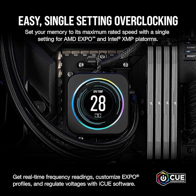 CORSAIR Vengeance DDR5 96GB (2x48GB) DDR5 6000MHz CL30 AMD Expo Intel XMP iCUE Compatible Computer Memory – Gray (CMK96GX5M2B6000Z30)