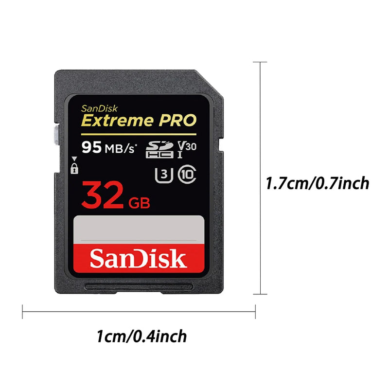 Cartão SD SanDisk Ultra Extreme Pro 128GB 64GB 32GB 512GB 256G 1T SD C10 Cartão de memória flash SD U3 4K V30 Cartões SDXC SDHC para câmera