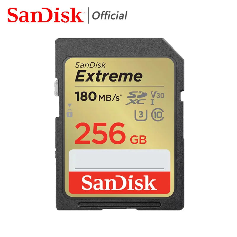 Cartão SD SanDisk Ultra Extreme Pro 128GB 64GB 32GB 512GB 256G 1T SD C10 Cartão de memória flash SD U3 4K V30 Cartões SDXC SDHC para câmera