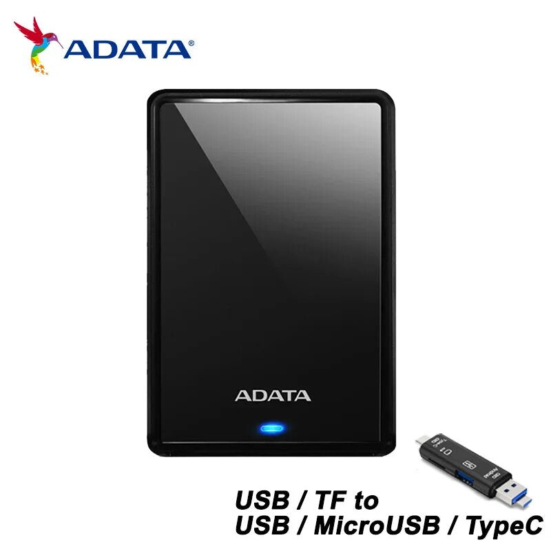 ADATA-Disco Rígido Externo Portátil, HDD, Azul Escuro, HDD, HV620s, USB 3.2, 2.5 pol, 1TB, 2TB, 4TB, 5TB