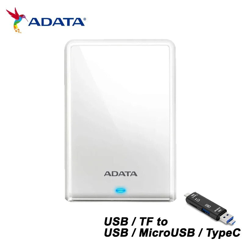 ADATA-Disco Rígido Externo Portátil, HDD, Azul Escuro, HDD, HV620s, USB 3.2, 2.5 pol, 1TB, 2TB, 4TB, 5TB