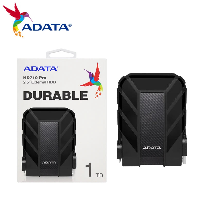 ADATA-Disco Rígido Externo Portátil, HDD, HDD, HDD, 1TB, 2TB, 4TB, 5TB, HD710 PRO, USB 3.2, GEN1