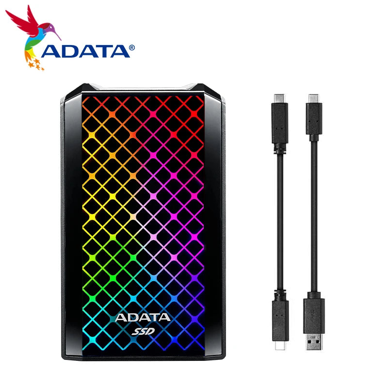 ADATA-Disco Rígido SSD Externo para PS5, Unidade de Estado Sólido, Memória, Nova Chegada, SE900G, PSSD, RGB, 512 GB, 1TB, 2TB, Tipo-C
