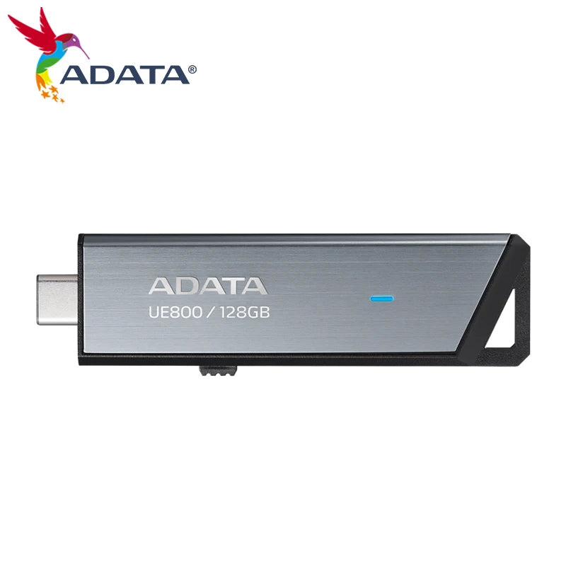 ADATA ELITE-USB Type C Pendrive, Flash Disk Stick para PC, Original, UE800, 128GB, 256GB, 512GB, 1TB, 3.2 Gen 2