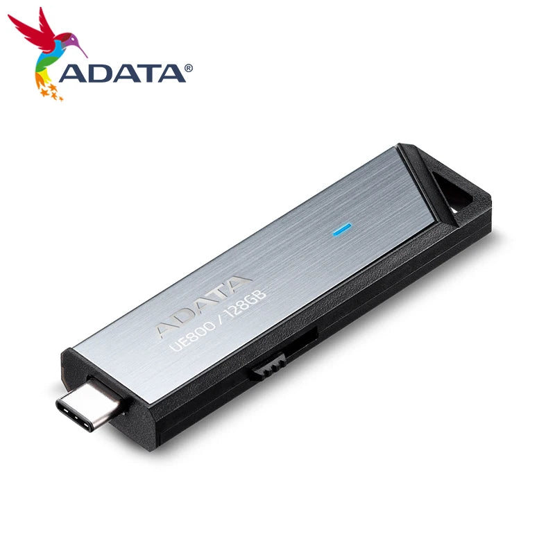 ADATA ELITE-USB Type C Pendrive, Flash Disk Stick para PC, Original, UE800, 128GB, 256GB, 512GB, 1TB, 3.2 Gen 2