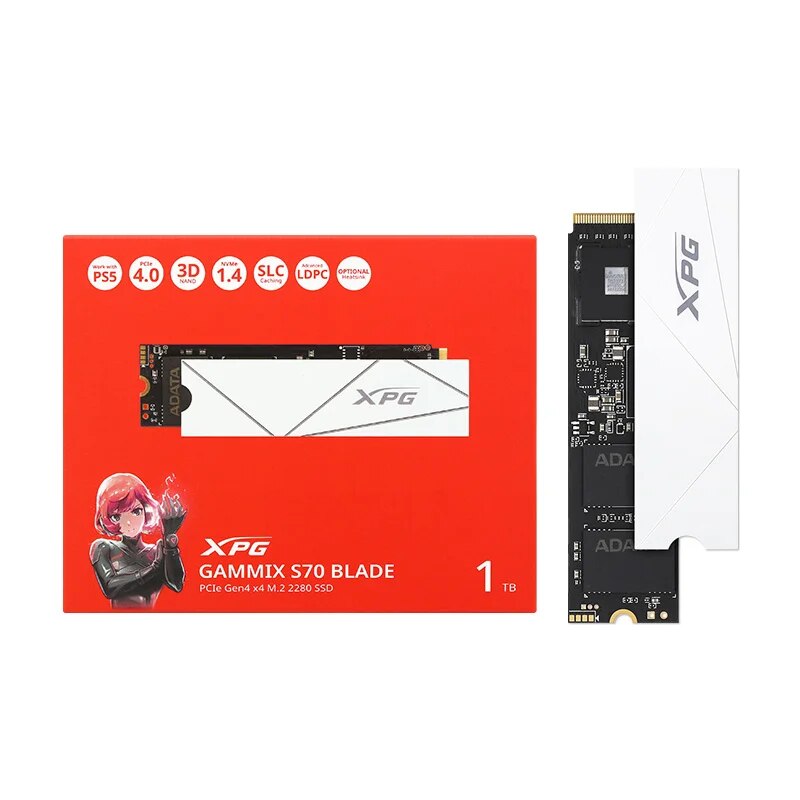 ADATA-XPG GAMMIX S70 Lâmina PCIe Gen4x4 M.2 2280 Nvme, 1TB, 2TB, SSD interno de jogos para desktop, disco rígido, PC, PS5