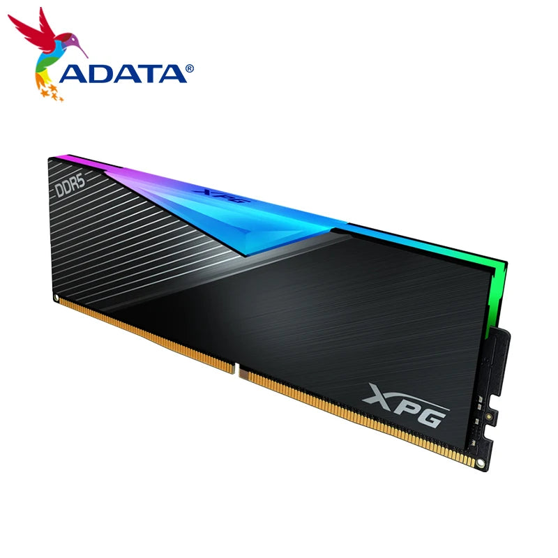 ADATA-XPG Módulo de Memória RGB LANCER, RAM DDR5, Série 2 Pacotes, 16GB x 2, 32GB x 2, 6000mhz, 6400mhz, Desktop, PC