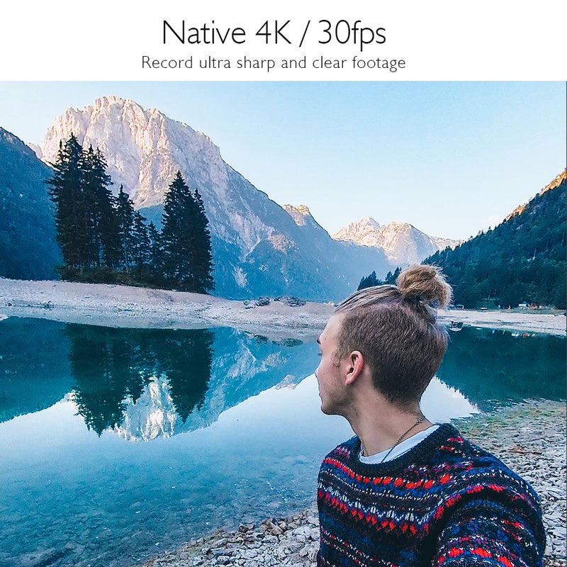 AKASO-Câmera de ação WiFi, Câmera esportiva à prova d'água, Gravador de unidade, Câmera de ação com capacete, Zoom 4X nativo, 4K30fps, V50X